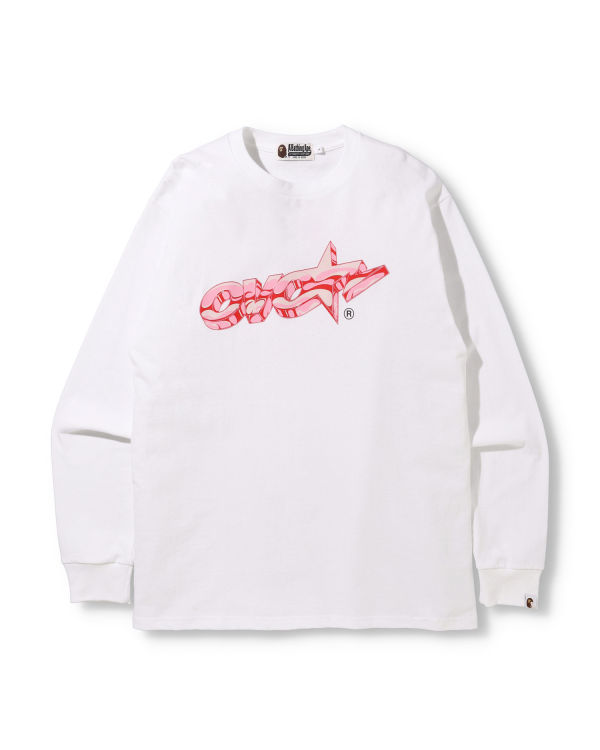 Camiseta Bape X OVO Long Sleeve Hombre Blancos | 981230-SAC