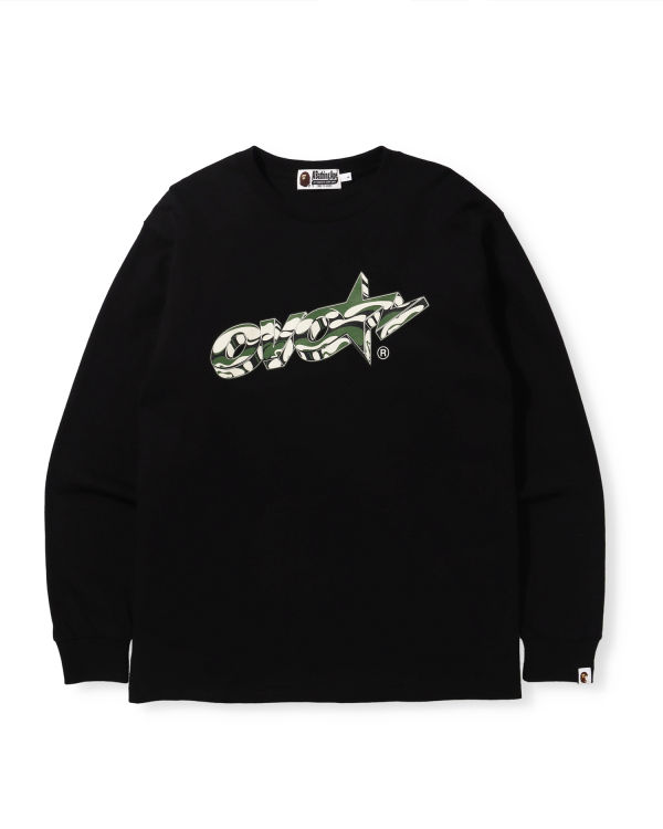 Camiseta Bape X OVO Long Sleeve Hombre Negros | 932704-GCX