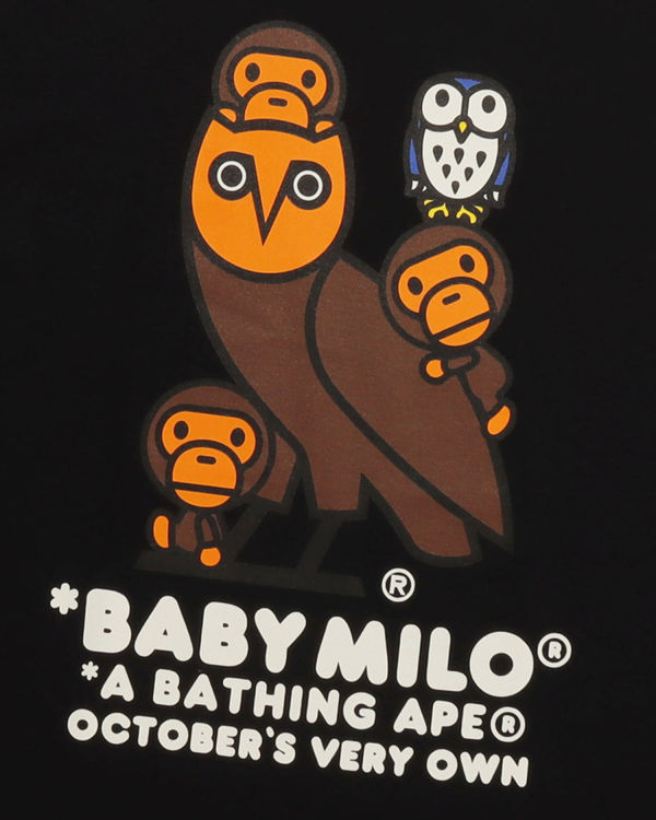 Camiseta Bape X OVO Milo Hombre Negros | 934051-QPB