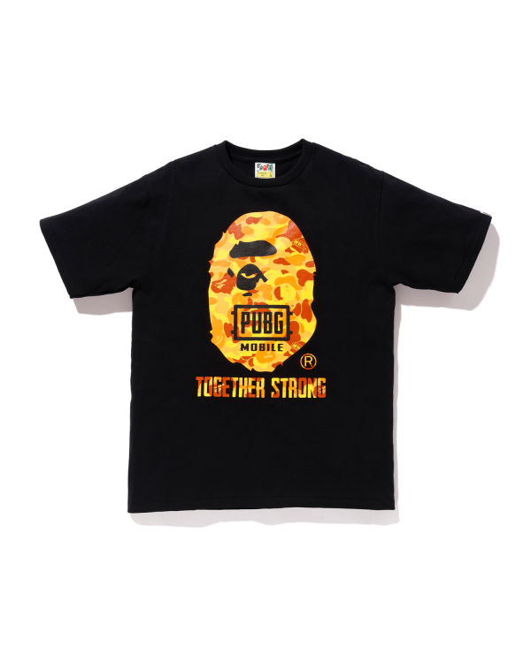 Camiseta Bape X PUBG MOBILE Ape Head Hombre Negros | 740823-JIR