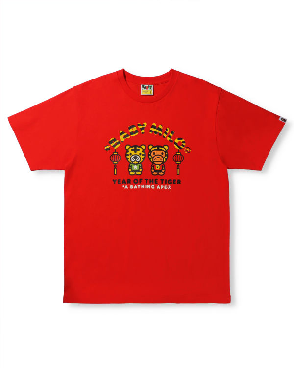 Camiseta Bape Year Of The Tiger Milo Hombre Rojos Claro | 390185-BFA