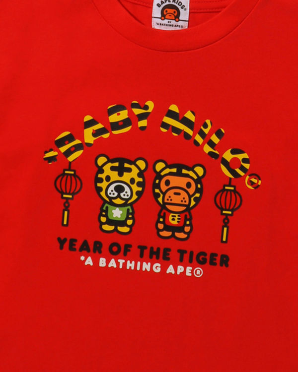 Camiseta Bape Year Of The Tiger Milo Niños Rojos Claro | 326458-LSZ