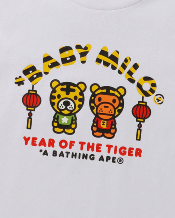 Camiseta Bape Year Of The Tiger Milo Niños Blancos | 708462-RCG