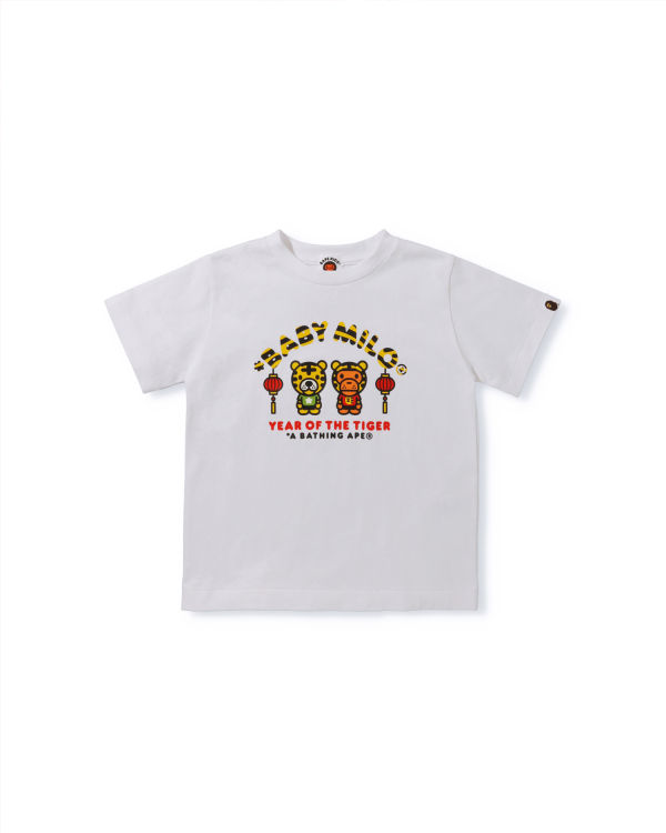 Camiseta Bape Year Of The Tiger Milo Niños Blancos | 708462-RCG