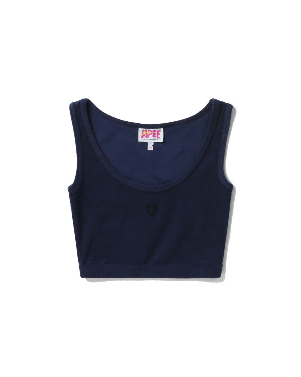 Chalecos Bape Towelling crop Mujer Azul Marino Azules | 953402-UMZ