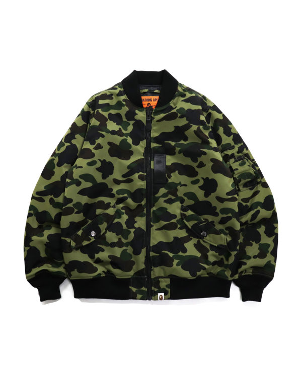 Chaquetas Bape 1st Camo Nylon Twill MA-1 Hombre Verdes | 905381-FLI