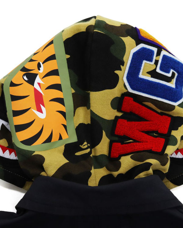 Chaquetas Bape 1st Camo Shark Hood Anchos Mujer Negros | 249361-HOV