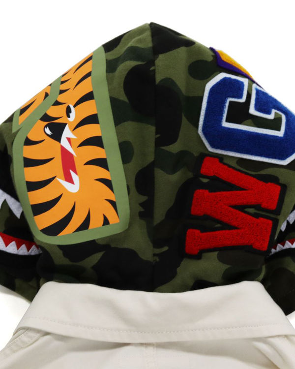 Chaquetas Bape 1st Camo Shark Hood Anchos Mujer Blancos | 261435-RLC