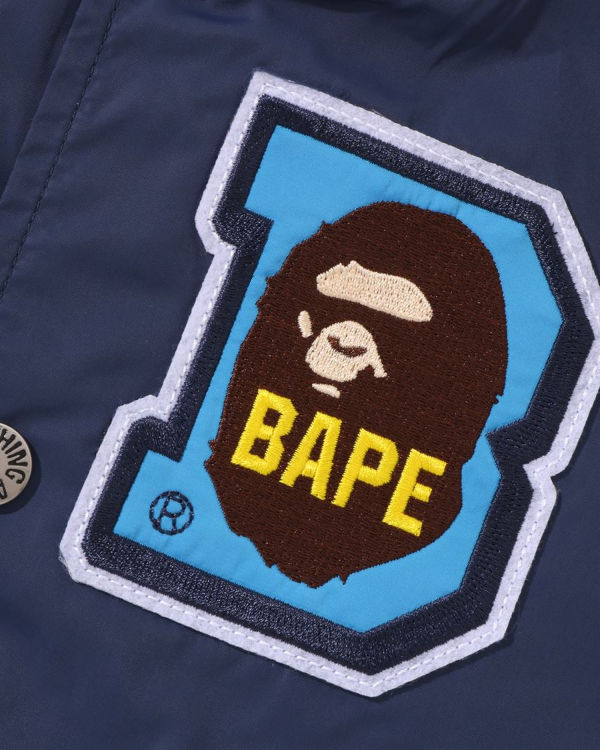 Chaquetas Bape Ape Head B Patch Varsity Niños Azul Marino Azules | 734902-WPZ