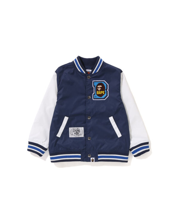 Chaquetas Bape Ape Head B Patch Varsity Niños Azul Marino Azules | 734902-WPZ