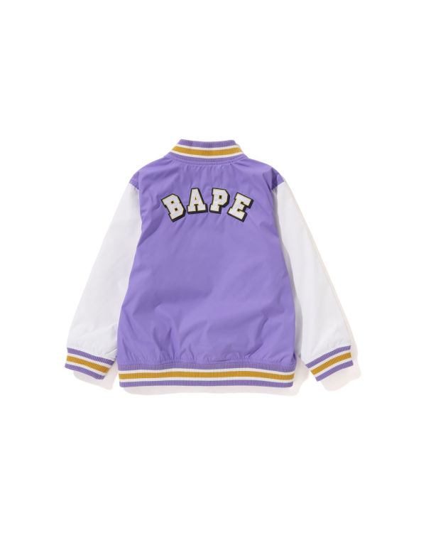 Chaquetas Bape Ape Head B Patch Varsity Niños Morados | 970516-HFU