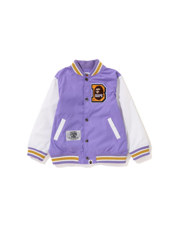 Chaquetas Bape Ape Head B Patch Varsity Niños Morados | 970516-HFU