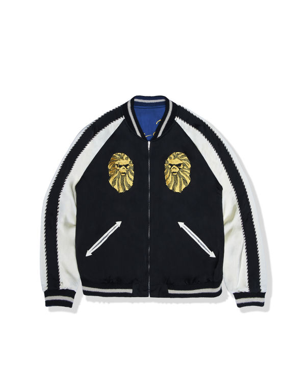 Chaquetas Bape Ape Head bomber Hombre Negros | 276485-XLV