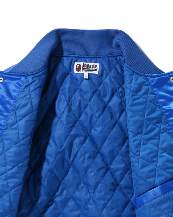 Chaquetas Bape Ape Relaxed Fit Nylon Varsity Hombre Azules | 172359-ZLO