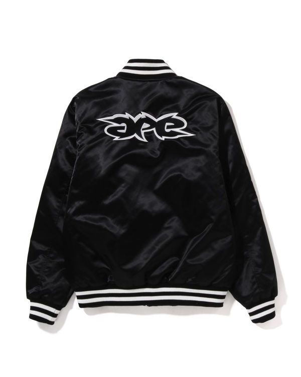 Chaquetas Bape Ape Relaxed Fit Nylon Varsity Hombre Negros | 602143-VLT