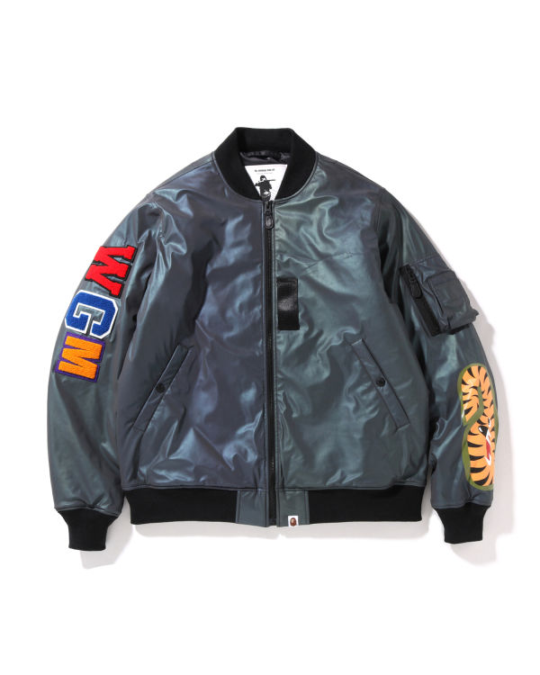 Chaquetas Bape Aurora Shark Loose Fit MA-1 Hombre Negros | 140357-QPY