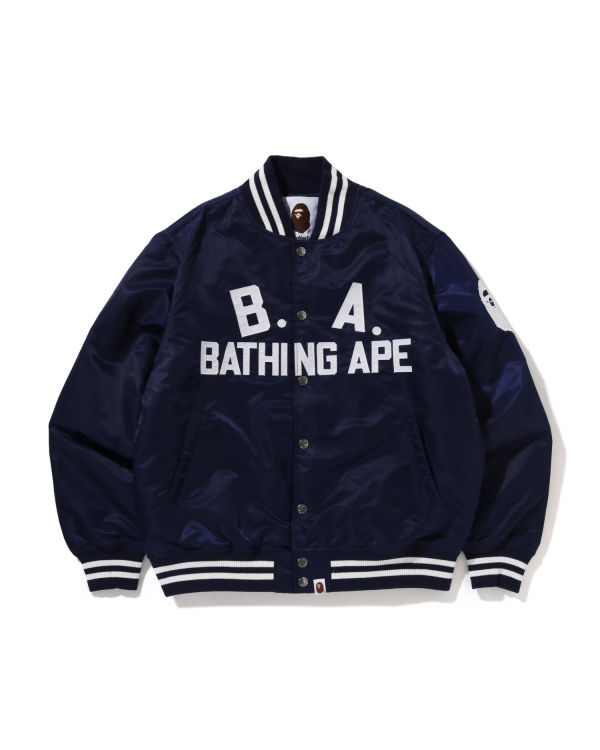 Chaquetas Bape B.A Nylon Varsity Hombre Azules | 308652-RIC