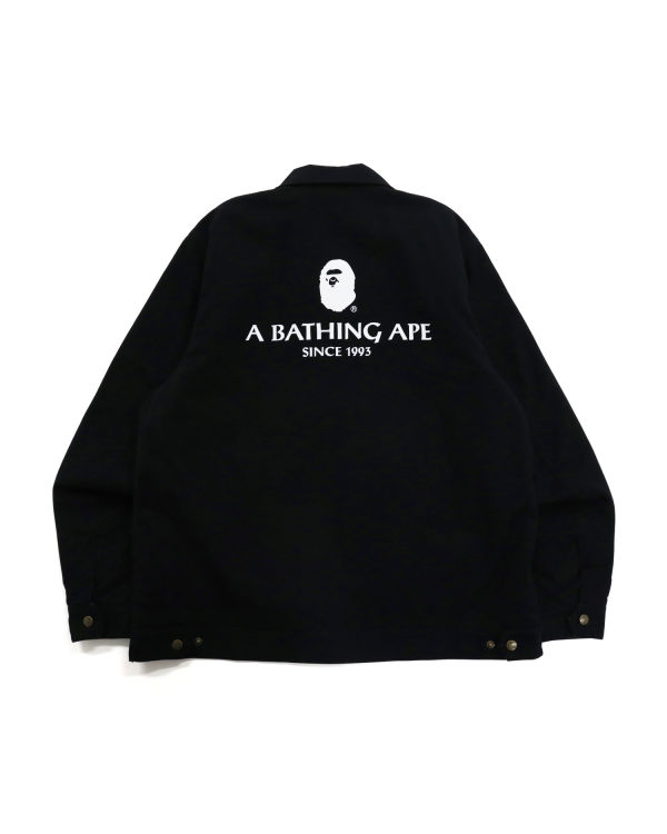 Chaquetas Bape Badge Motif Zip Blouson Hombre Negros | 946210-TXJ