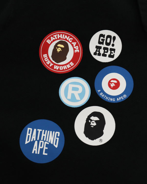 Chaquetas Bape Badge Motif Zip Blouson Hombre Negros | 946210-TXJ