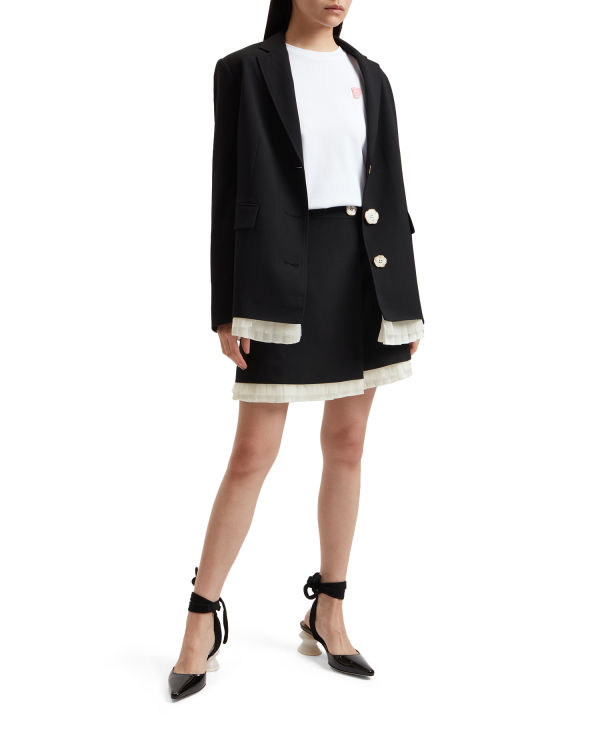 Chaquetas Bape Buttoned blazer Mujer Negros | 126908-CWV