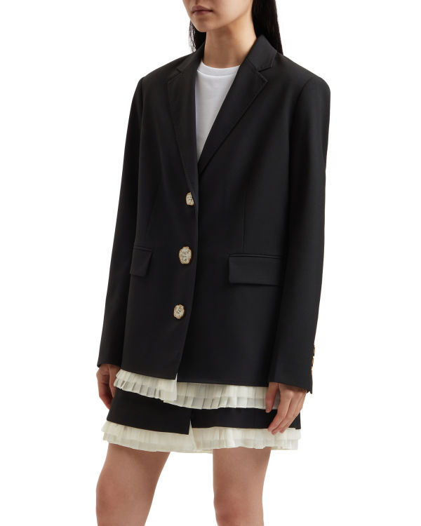 Chaquetas Bape Buttoned blazer Mujer Negros | 126908-CWV