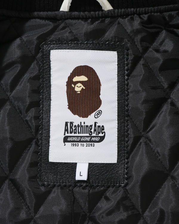 Chaquetas Bape Crazy Patch Varsity Hombre Negros | 718560-RCL