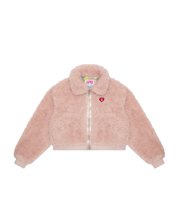 Chaquetas Bape Faux fur Mujer Rosas | 062831-SPT