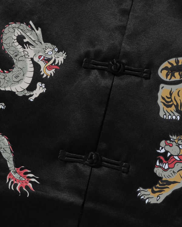 Chaquetas Bape Japanese Motif Loose FIt China Hombre Negros | 621034-FNJ