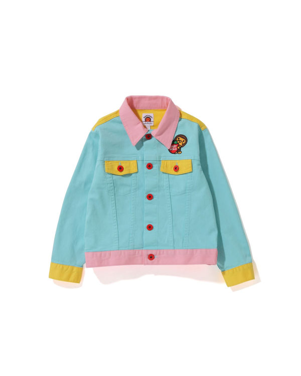 Chaquetas Bape Milo Button Fly Niños Azules Amarillos Rosas | 934027-COK