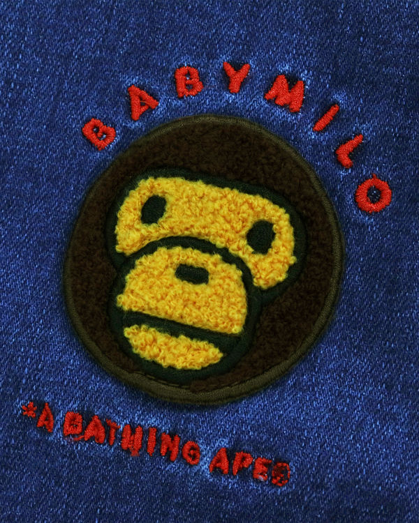 Chaquetas Bape Milo Patch Jersey Denim Niños Azules | 143826-EPB