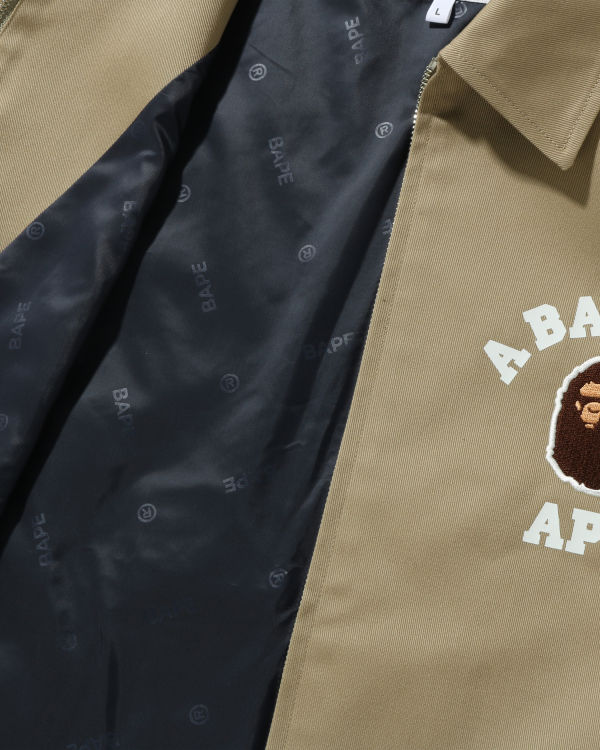 Chaquetas Bape Multi Fonts Relaxed Fit Zip Hombre Beige | 108736-TDU