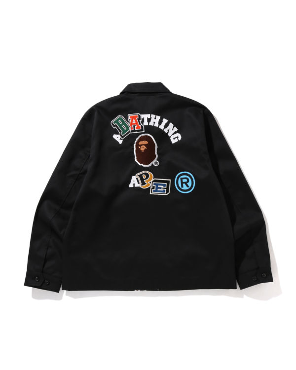 Chaquetas Bape Multi Fonts Relaxed Fit Zip Hombre Negros | 961540-TXU