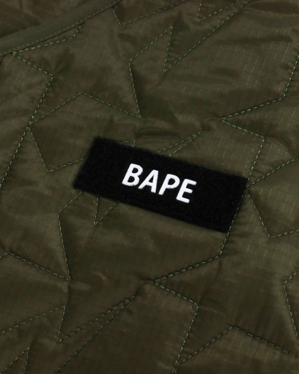 Chaquetas Bape Multi Patch STA Acolchado Niños Verdes | 360987-PHU