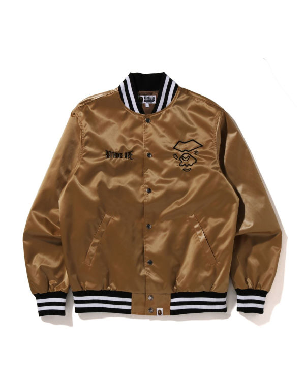 Chaquetas Bape Nylon Varsity Hombre Dorados | 876251-DSN