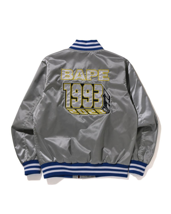 Chaquetas Bape Nylon Varsity Hombre Plateados | 514987-BLX