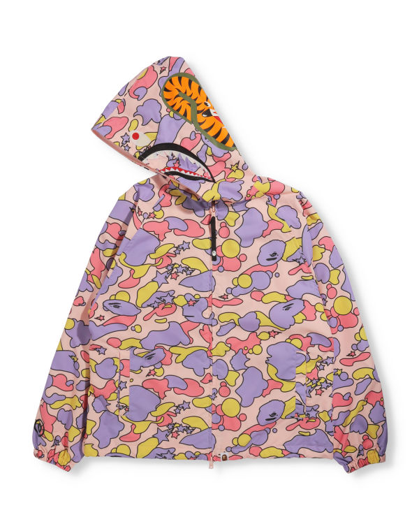 Chaquetas Bape STA Camo Oversized Full Zip Mujer Rosas | 378609-NSK