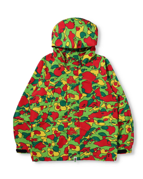 Chaquetas Bape STA Camo Snowboard Hombre Verdes Rojos Amarillos | 497230-IOM