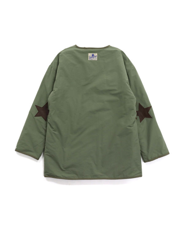 Chaquetas Bape STA Cuero Patch No Collar Mujer Verdes | 251849-YSN