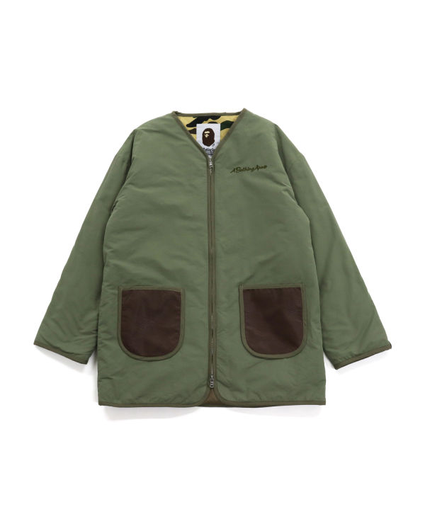 Chaquetas Bape STA Cuero Patch No Collar Mujer Verdes | 251849-YSN