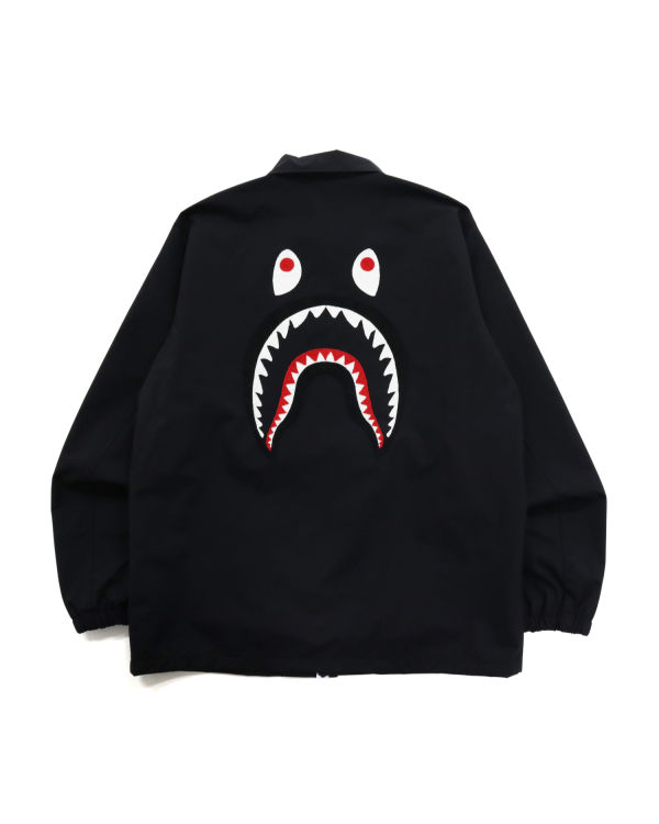 Chaquetas Bape Shark Coach Hombre Negros | 894305-PXM