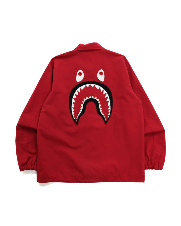 Chaquetas Bape Shark Coach Hombre Rojos Claro | 726983-GYM