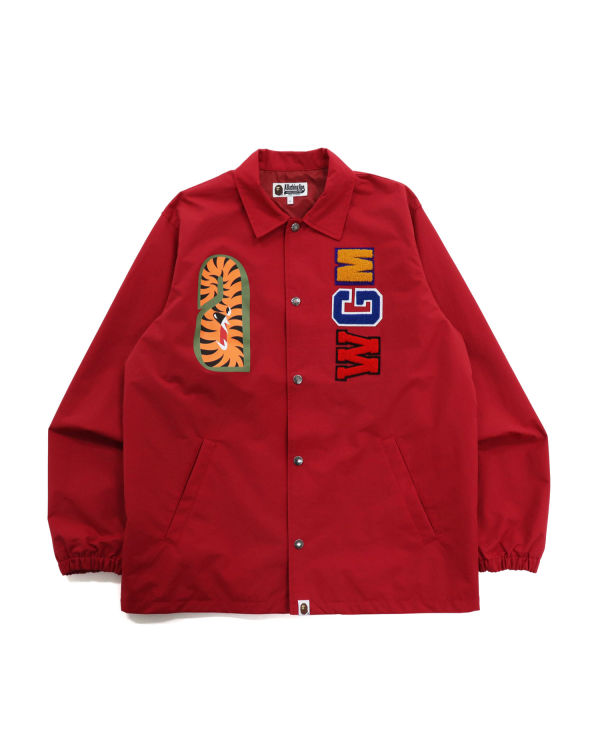 Chaquetas Bape Shark Coach Hombre Rojos Claro | 726983-GYM