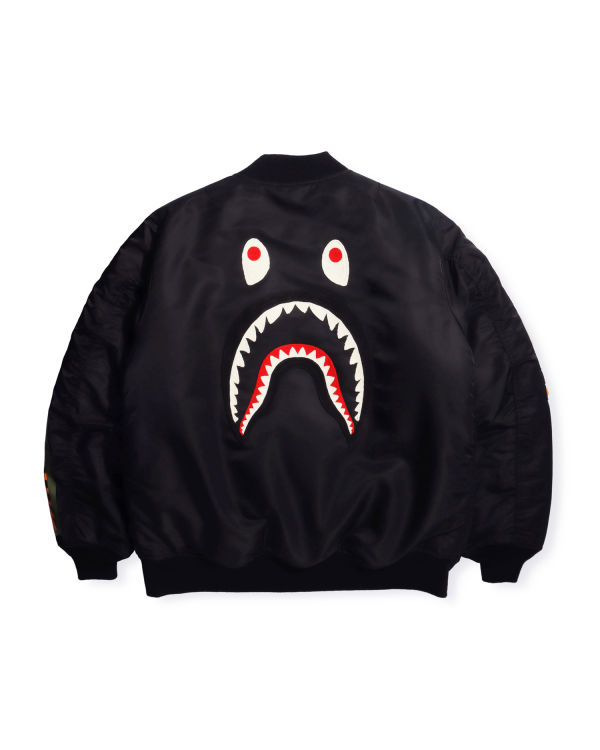 Chaquetas Bape Shark Loose Fit Ma-1 M Bomber Hombre Negros | 176495-WLI