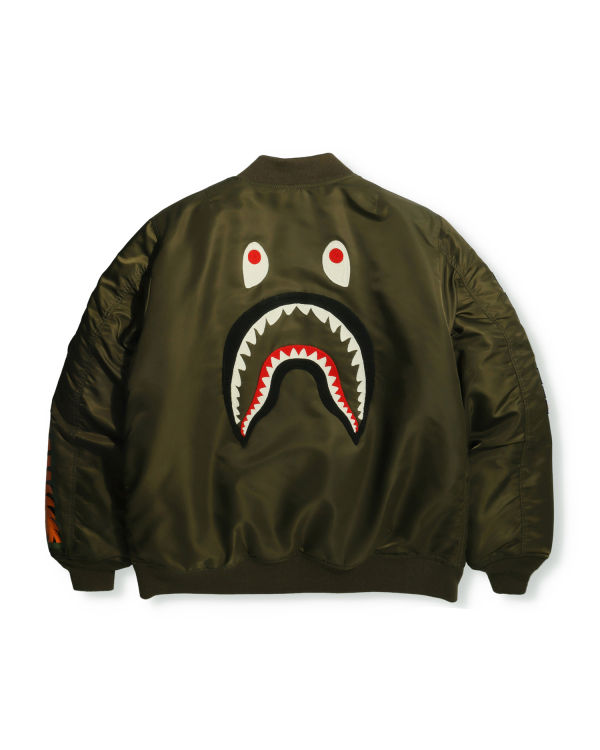 Chaquetas Bape Shark Loose Fit Ma-1 M Bomber Hombre Verdes | 864731-XTC