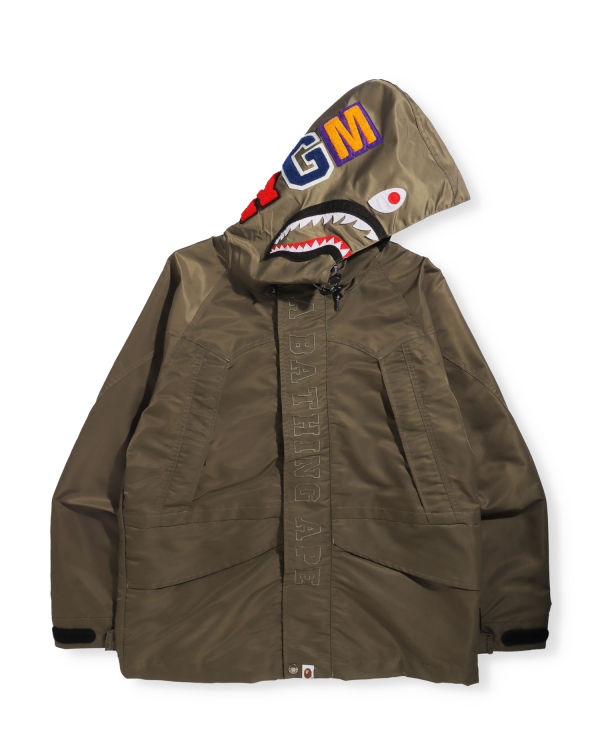 Chaquetas Bape Shark Snowboard Hombre Verdes | 415029-MWK