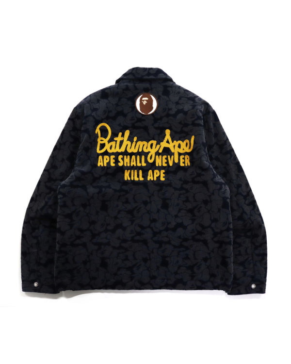 Chaquetas Bape Solid Camo Corduroy Champion Trabajo Hombre Azul Marino Azules | 639150-TVB