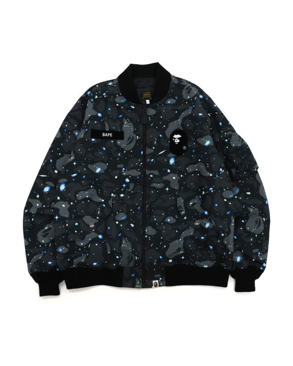 Chaquetas Bape Space Camo Loose Fit MA-1 Hombre Negros | 562340-MGI