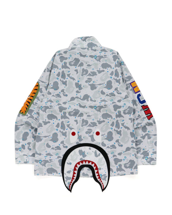 Chaquetas Bape Space Camo Shark M-65 Hombre Blancos | 610945-JFW