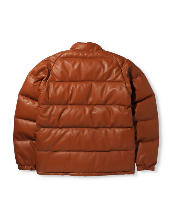 Chaquetas De Plumas Bape Cuero Classic Hombre Marrom | 582014-UMD