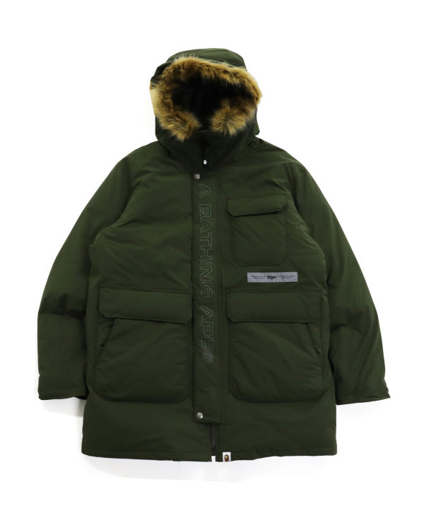 Chaquetas De Plumas Bape Loose Fit Long Hombre Verdes | 795260-ZTQ